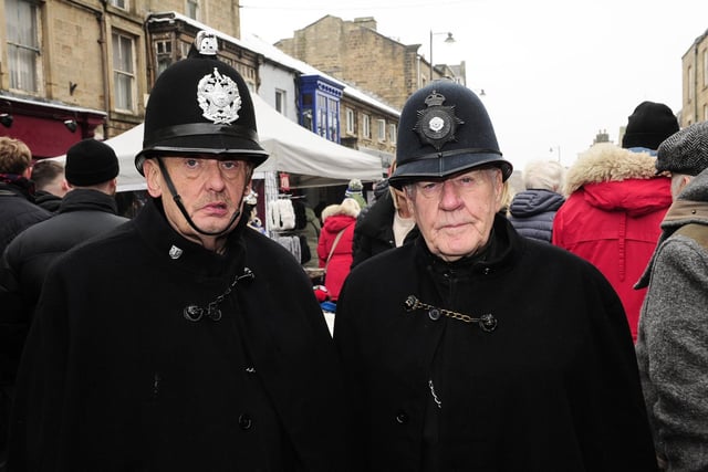 Stephen Holt and Tony Wheatcroft of the UK Police re-enactment group