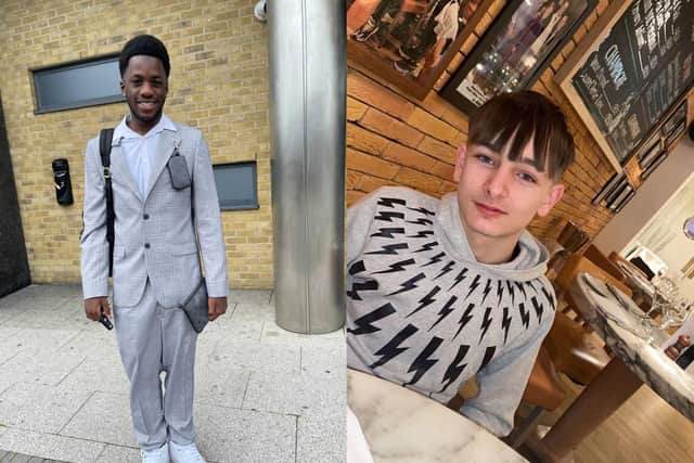 Trust Junior Jordan Gangata, 17, and Jamie Meah, 18, were both fatally stabbed in Armley last month (Photos issued by WYP)