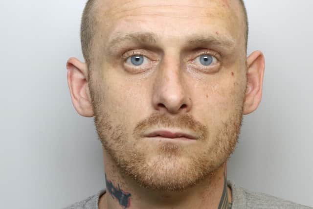 Matthew Robinson, 32, started a fire in his girlfriend's home and smashed her mother's urn (Photo: WYP)