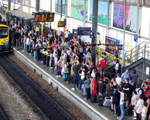 A file photo of rail passengers at Leeds Railway Station. PIC: Simon Hulme