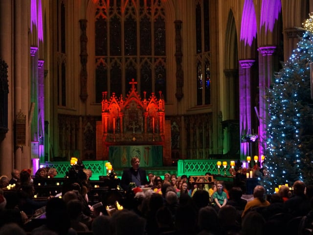 The NSPCC Carols by Candlelight service at Leeds Minster.