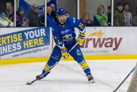 BACK IN THE GAME: Leeds Knights' Jake Witkowski marked his return to the team with two goals and an assist in the win over Peterborough Picture: Aaron Badkin