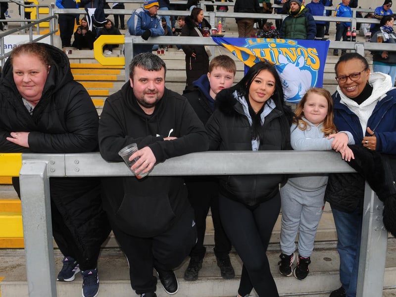 The Waltons, of Cleckheaton, seen before Sunday's game.