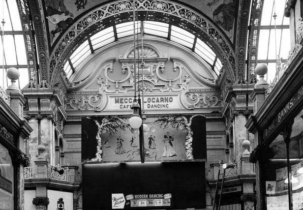 Located in the County Arcade the Mecca Locarno Ballroom is nothing short of a city institution. It opened in November 1938 and closed in 1969 by which time new venue had been opened in the Merrion Centre. This picture was taken sometime in the 1960s.