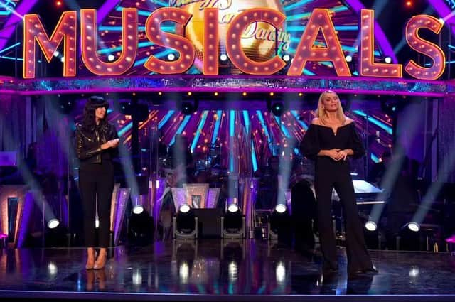 Tess Daly and Claudia Winkelman both wore black during Sunday's results show (BBC)