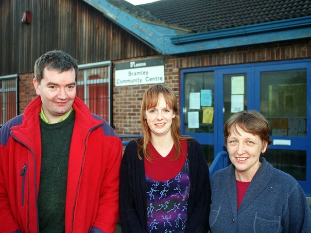 Bramley and Rodley Community Action were celebrating after receiving money from a National Lottery grant in January 1999. Pictured, from left, are Mark Law, senior project manager, Karen Smith, playwork co-ordinator, Kiera Humphray, senior project manager.