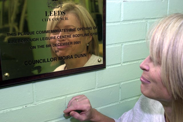 Julie Pearson, manager of the Slim Line gym at Aireborough Leisure Centre, in December 2001.