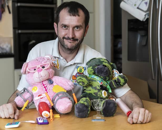Nick Hardman, 40, has transformed his home in Leeds into 3D Toy Shop (Photo by Lee McLean/SWNS)