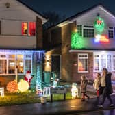 Houses on Stone Brig Lane in Rothwell, which have become known as the Stone Brig Lights (Photo by Danny Lawson/PA Wire)