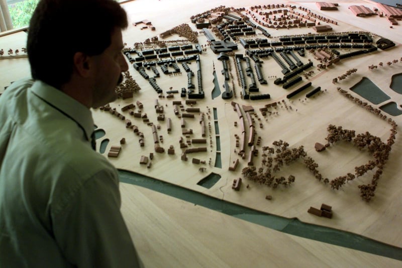 Ian Keith looks at one of three models of a proposed Millennium Village for Allerton Bywater.