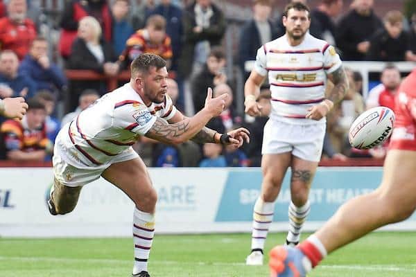 Liam Hood in action for Trinity against Salford in June. Picture by Matthew Merrick/SWpix.com.