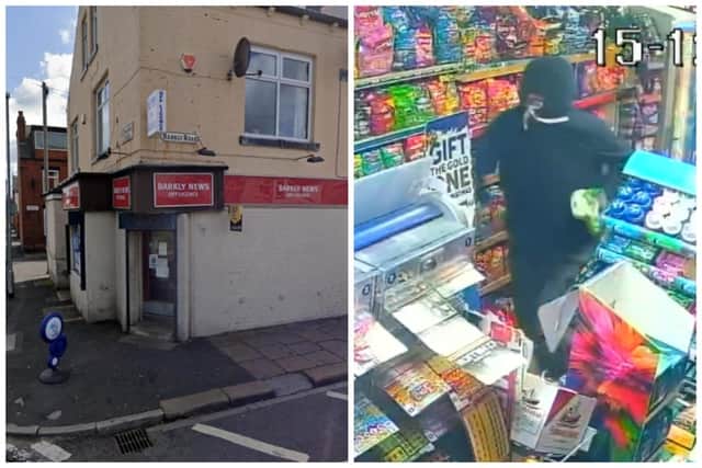 The incident happened at 8:15pm last night (December 15) at Barkly News in Beeston. Pictures: Google/WYP