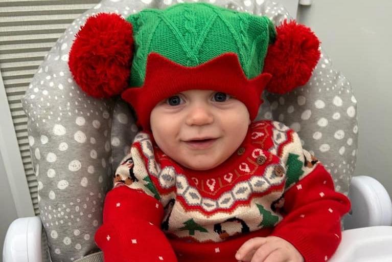 Teddy has a special Christmas hat. Submitted by Charlotte Walker.