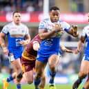 King Vuniyayawa on the ball for Leeds Rhinos against Huddersfield Giants in 2021. Picture by Allan McKenzie/SWpix.com.