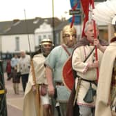 Roman Festival
Mark Stafford, Edward Johnson, Gordon Henderson & Billy Flood parade through Castleford centre on a Roman march