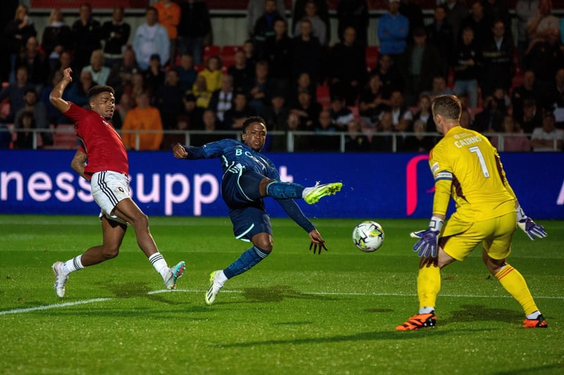 Didn't get into it. Leeds instead focused their attacks down the right hand side. When his chances came he couldn't find the net. (Pic: Bruce Rollinson)