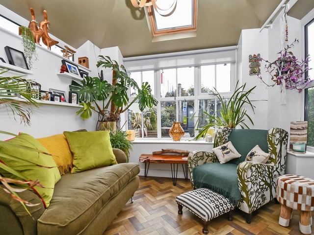 The real showstopper of this property, however, is the stunning conservatory extension, providing a bright and airy space for year-round enjoyment, with French doors opening onto the rear landscaped garden.