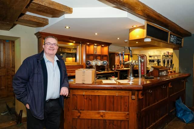Licensee richard Thewlis and Manager Luke Morton at The Bankhouse in Pudsey, West Yorkshire soon to be refurbished by Star Pubs