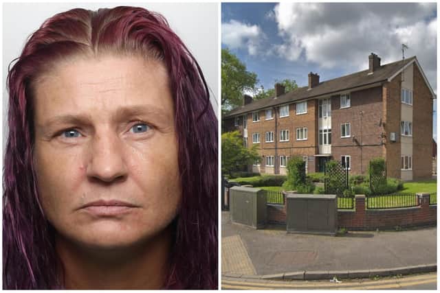 Peach was jailed for torching her flat in a block in Castleford.