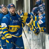 TREBLE TOP: Captain Kieran Brown scored a hat-trick as Leeds Knights beat Yorkshire rivals Sheffield Steeldogs on Friday night at Elland Road. Picture: Jacob Lowe/Knights Media.