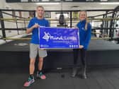 (L-R) Josh Wisher, Professional Boxer, and Gemma Green, Fundraising Officer for Leeds Mind