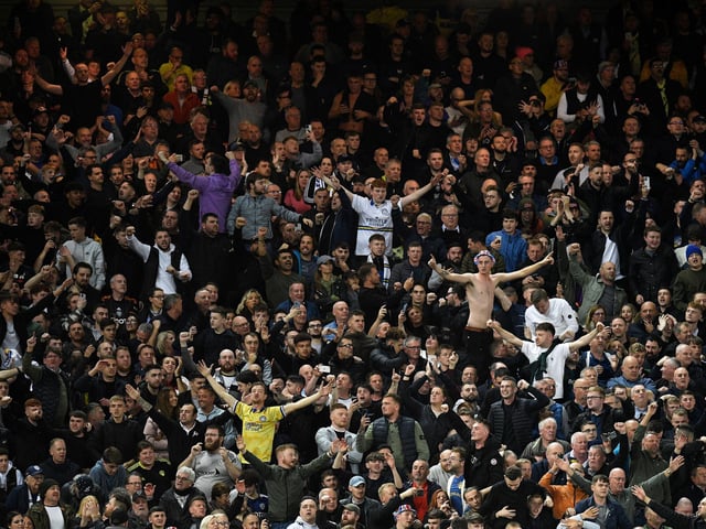 Leeds United's fans at Liverpool.
