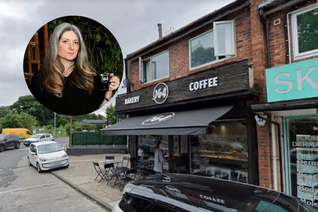 Cafe 164,  founded by Ellie (pictured) and Matt Andrews, has closed down due to 'unrelentless' rising costs (Photo: Google)