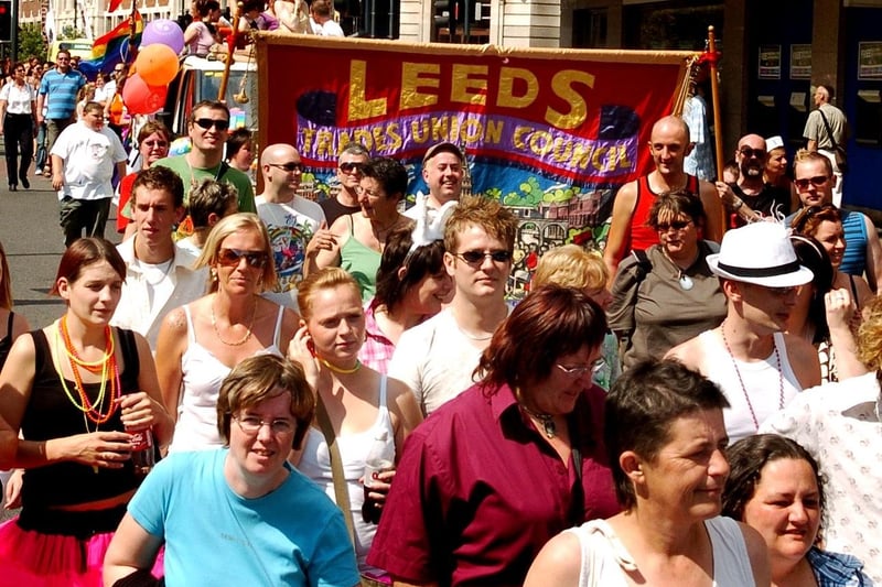 Thousands turned out to enjoy Leeds Pride in August 2007.