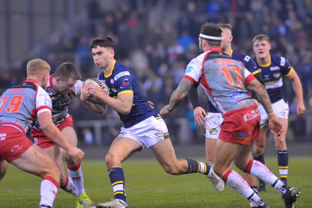 Jack Sinfield has been named in Rhinos' 21-man squad to face Leigh. Picture by Steve Riding.
