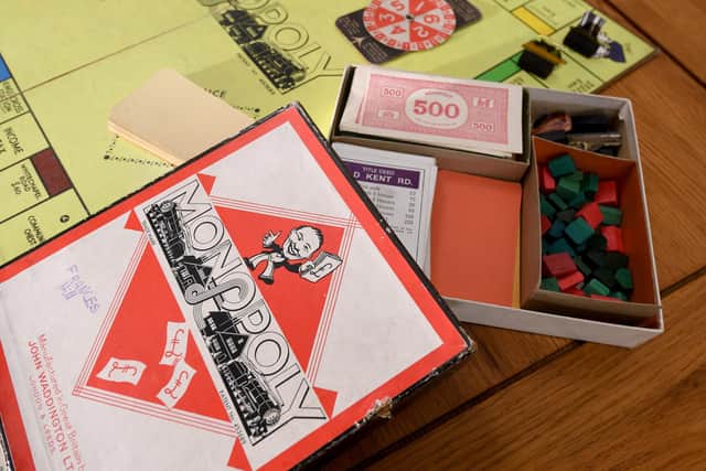 The huge collection owned by the UK's only Monopoly World Champion includes timeless wartime editions of the treasured game. Photo: Simon Hulme.