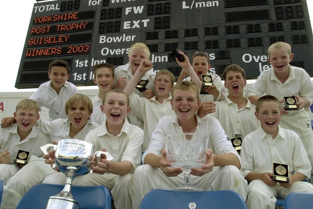 Guiseley School were crowned winners of the Yorkshire Post Schools Cricket Challenge Trophy at Headingley in July 2003.