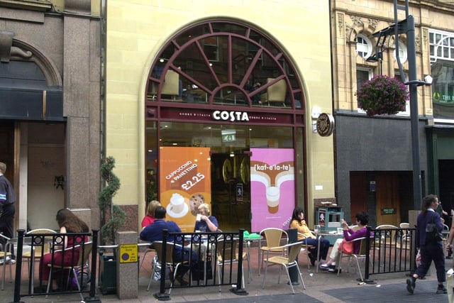 The Costa cafe in Albion Place, Leeds, pictured in 2001.