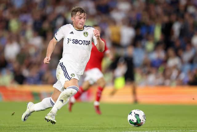 CHALLENGE: To young Leeds United forward Joe Gelhardt. Photo by George Wood/Getty Images.