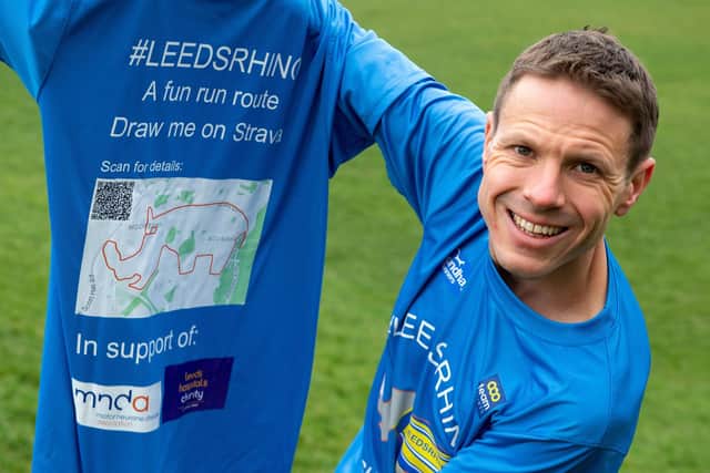 John Mcloughlin is the creator of Leeds Rhino - a running route in Roundhay which follows the shape of a Rhino (Photo: Bruce Rollinson)