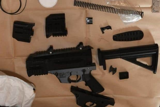 Police found the homemade guns alongside bullets and other gun-making equipment in raids at addresses in Bradford and Hul