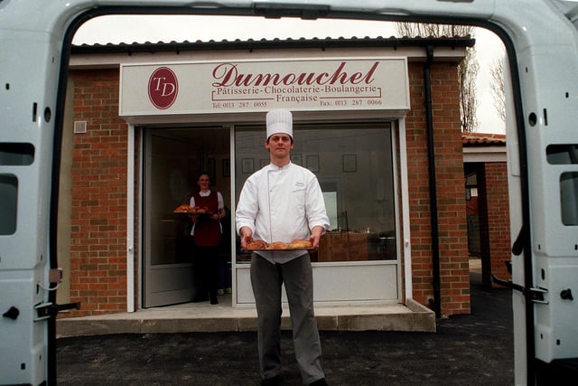 Another delivery of goods from Thierry Dumouchel and his wife Angela from their bakery in Garforth. Pictured in April 1998.