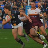 Fergie McCormack made his Betfred Super League debut in Leeds Rhinos' 52-0 hammering of Huddersfield Giants. Picture by Steve Riding.