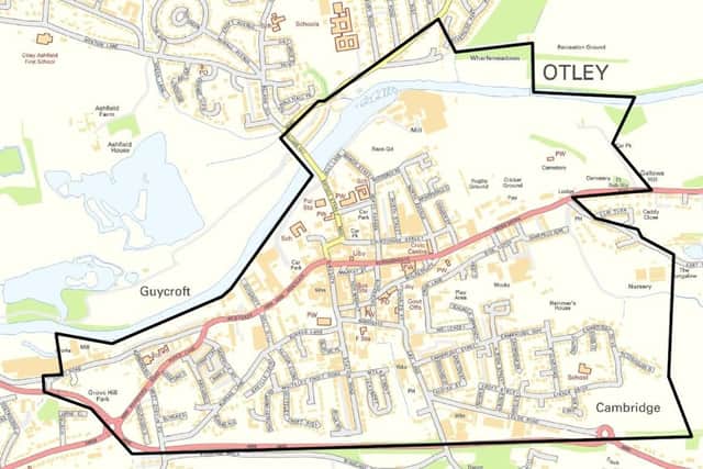 The areas covered by Otley's PSPO. Picture courtesy of Leeds City Council.