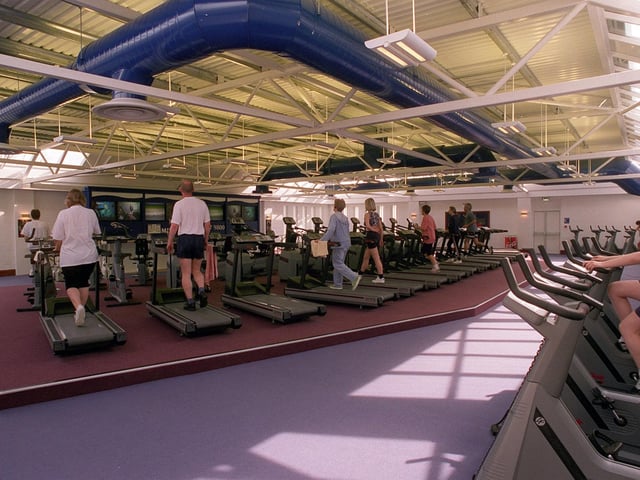 Aerobic exercising facilities at Esporta Leisure at Cookridge Hall Country Club.