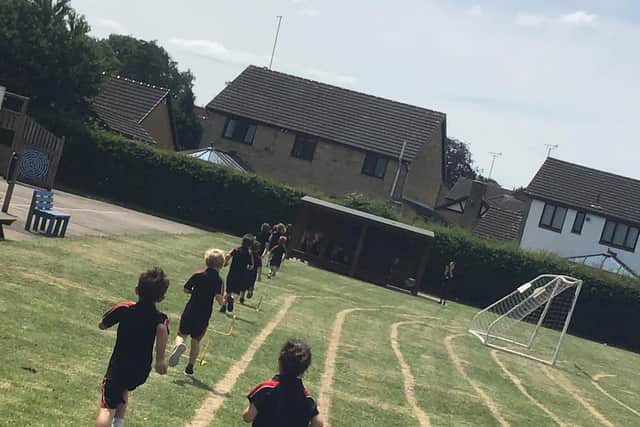 Collingham children enjoy their Fun Run