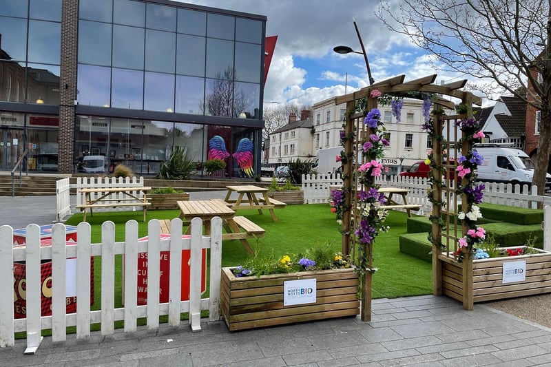 Enjoy the pop up park in Worksop town centre or have your picture taken with the angel wings outside the Savoy cinema.