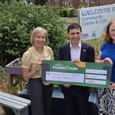 Alex Sobel MP for Leeds Central and Headingley and Cllr Emma Flint presented the donation of £9,000 to Ellen Stoker Community Worker at OPAL.