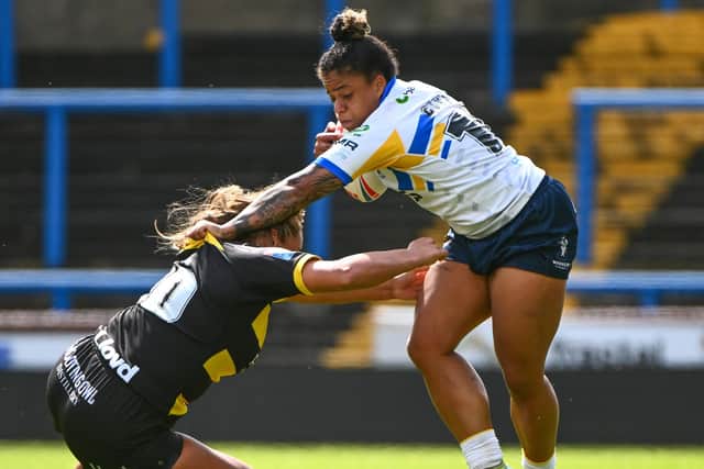Kaiya Glynn will return for Leeds Rhinos in Saturday's Betfred Women's Super League fixture at St Helens. Picture by Olly Hassell/SWpix.com.