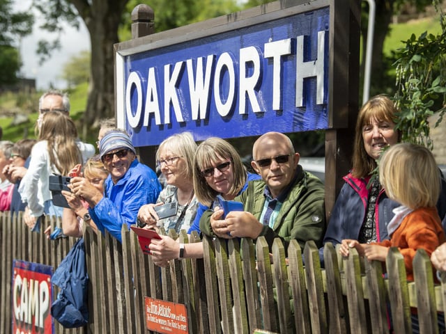 Oakworth Station on the Keighley and Worth Valley Railway where the flags and public will be out to see the traditional parade of Yorkshire’s lord mayors, VIPs
and The Yorkshire Society members.