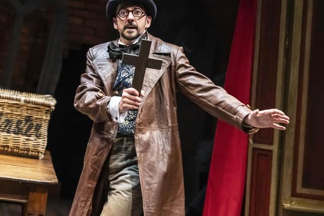 Chris Hannon plays Van Helsing in Dracula - the Bloody Truth at the Stephen Joseph Theatre until Saturday July 27 (Credit: Pamela Raith)