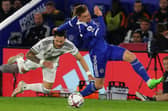 RETURNING TO TRAINING: Leicester City star Harvey Barnes, right. Photo by GEOFF CADDICK/AFP via Getty Images.