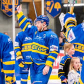 FAREWELL: Matt Haywood, saying goodbye to Leeds Knights fans after three successful years. Picture: Kev Bland/Knights Media.