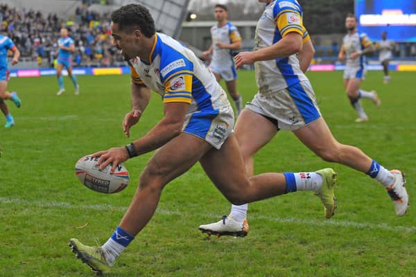 Winger Derrell Olpherts has been named in Rhinos' initial 21-man squad for the first time this season. Picture by Steve Riding.