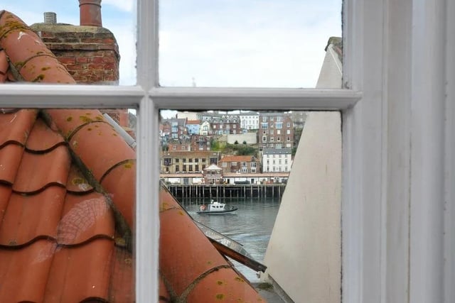 Windows from the cottage (s) look out over Whitby's harbour.