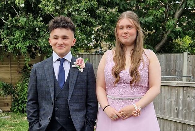 Kelly Conlin said: "My son and his girlfriend of nearly 5 years! High-school sweethearts."